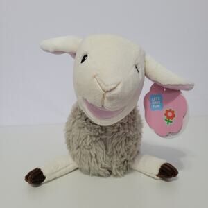 Giggle Scape Baby Lamb Sheep Plush Toy Stuffed Animal Target Soft Gray White New